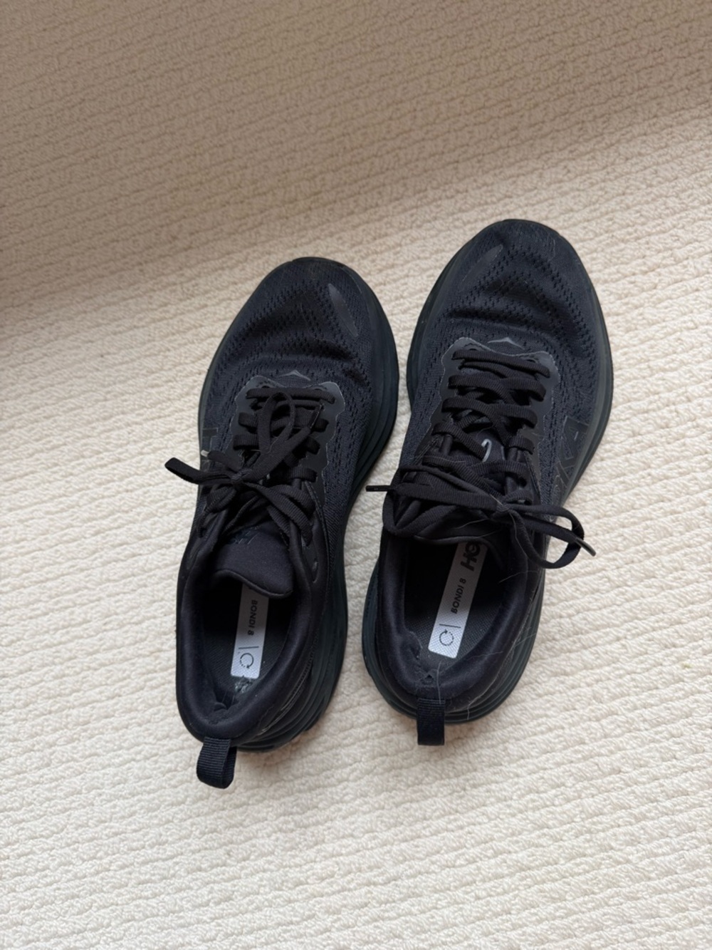 Hoka Black Bondi 8 Women's Athletic Running Shoes - Picture 2 of 3